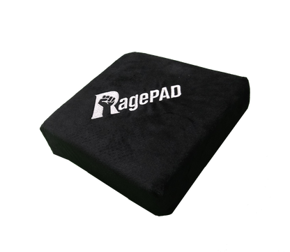 Black RagePAD stress relief pad with embroidered logo for gamers